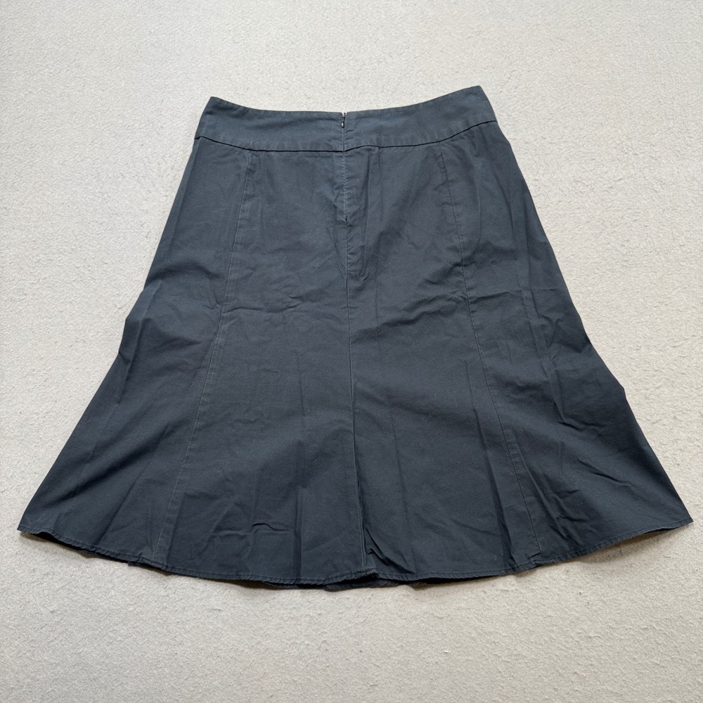 Gap Skirt Women's 4 Black Paneled Knee Length A-Line Pull On Back Zip Stretch